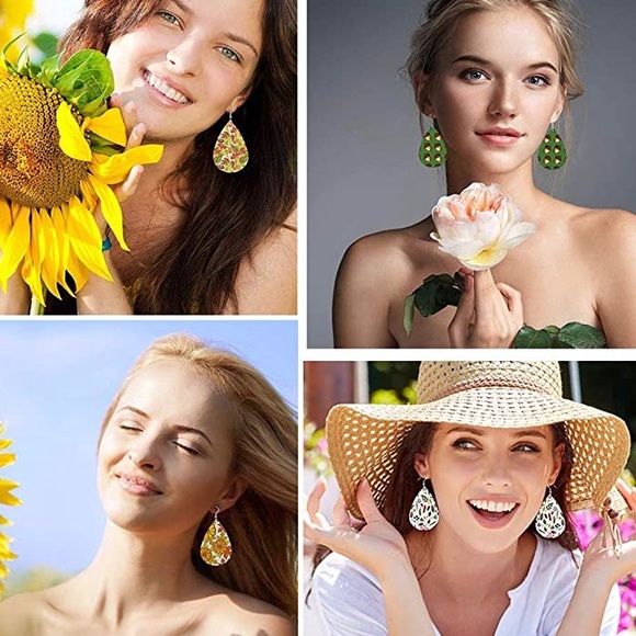 π4 for $20 Fall printed teardrop earrings - Picture 8 of 12